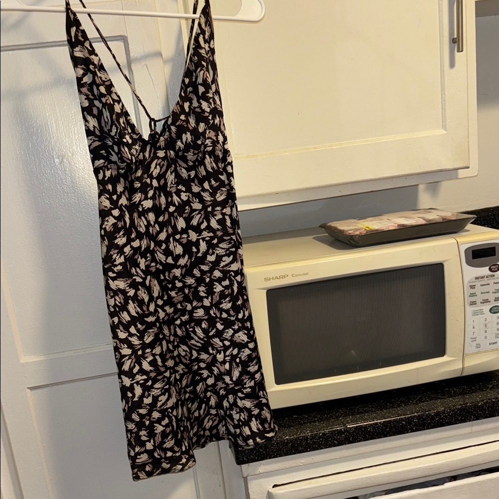 Intimately Free People slip dress Black and White Floral size S